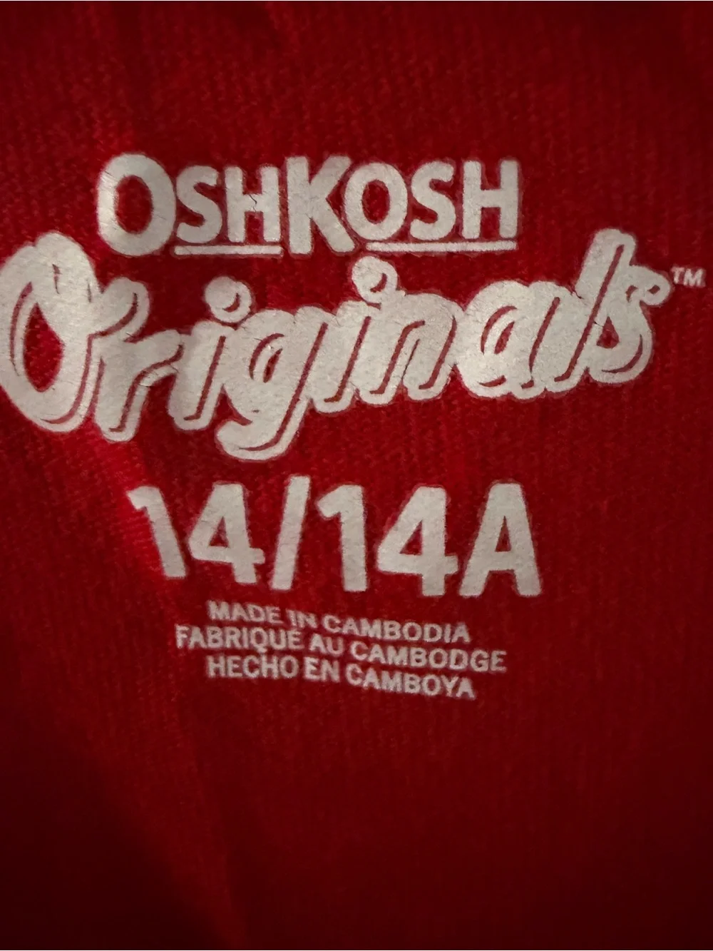 OshKosh B'gosh Red 'Be Merry' Santa Peace Sign Long Sleeve Tee